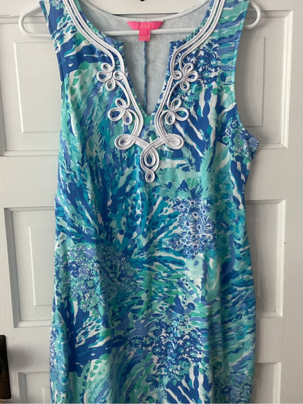 Lilly Pulitzer Blue & Teal Sleeveless Swim Coverup Dress